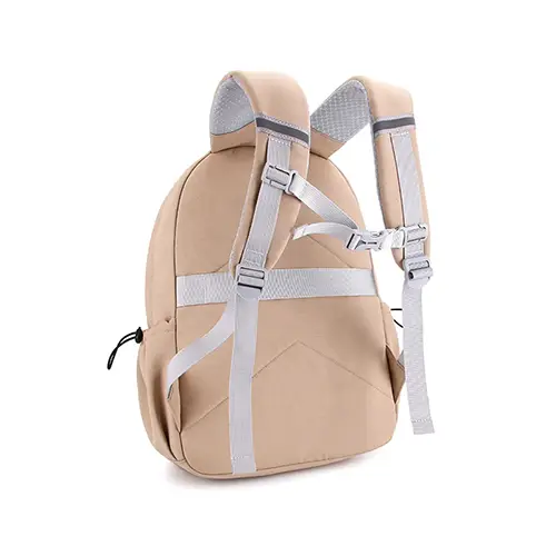 Lightweight Canvas Backpack with Dual Front Pockets and Adjustable Straps